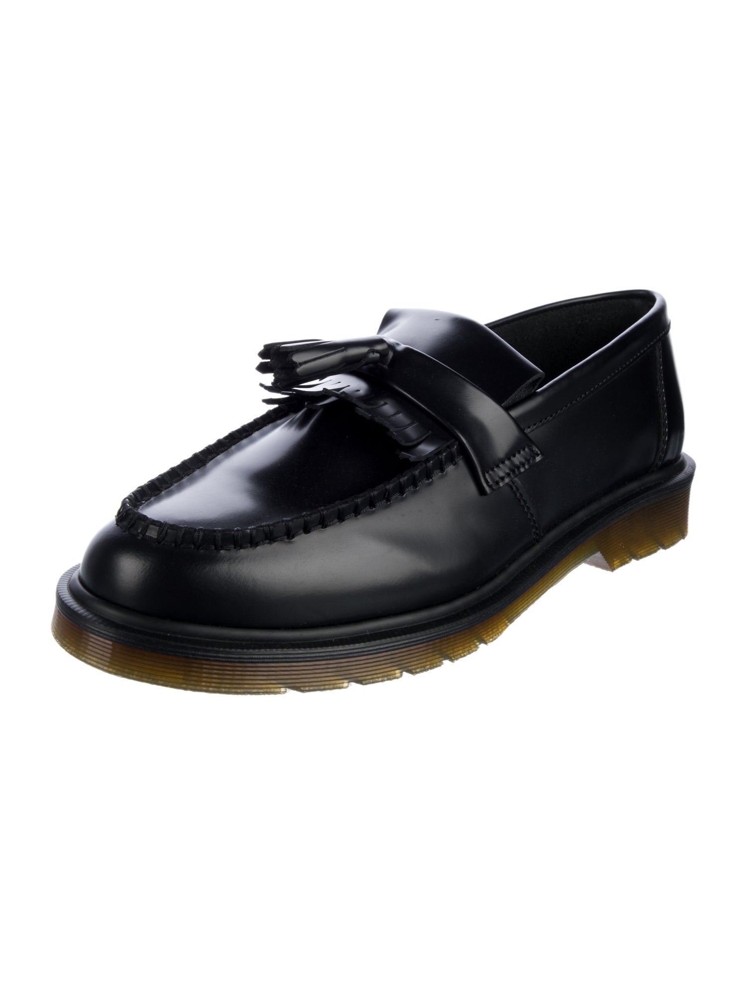 Dr. Martens Leather Tassel Accents Dress Loafers