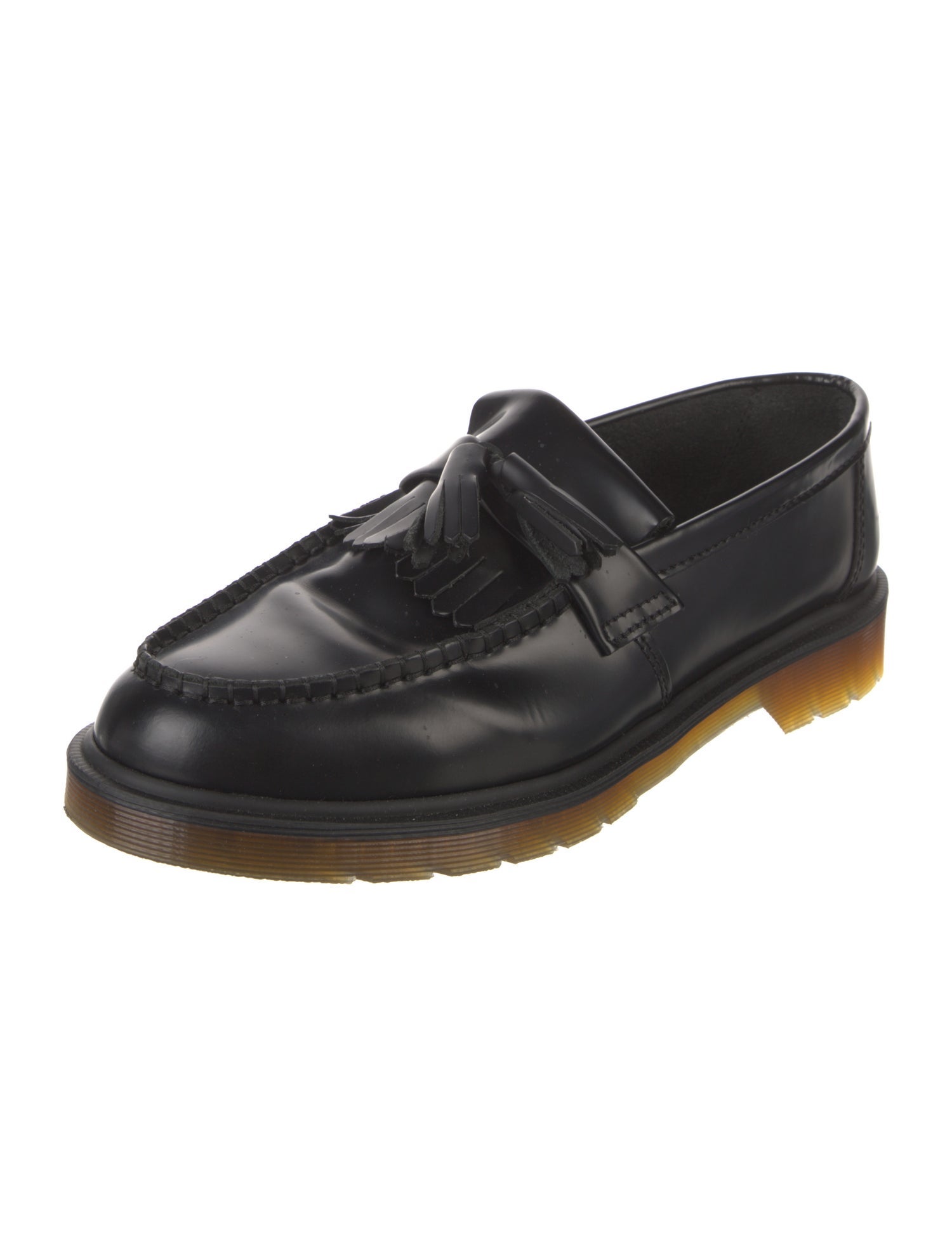 Dr. Martens Leather Tassel Accents Dress Loafers