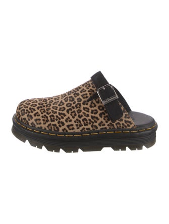 Dr. Martens Leather Animal Print Mules w/ Tags