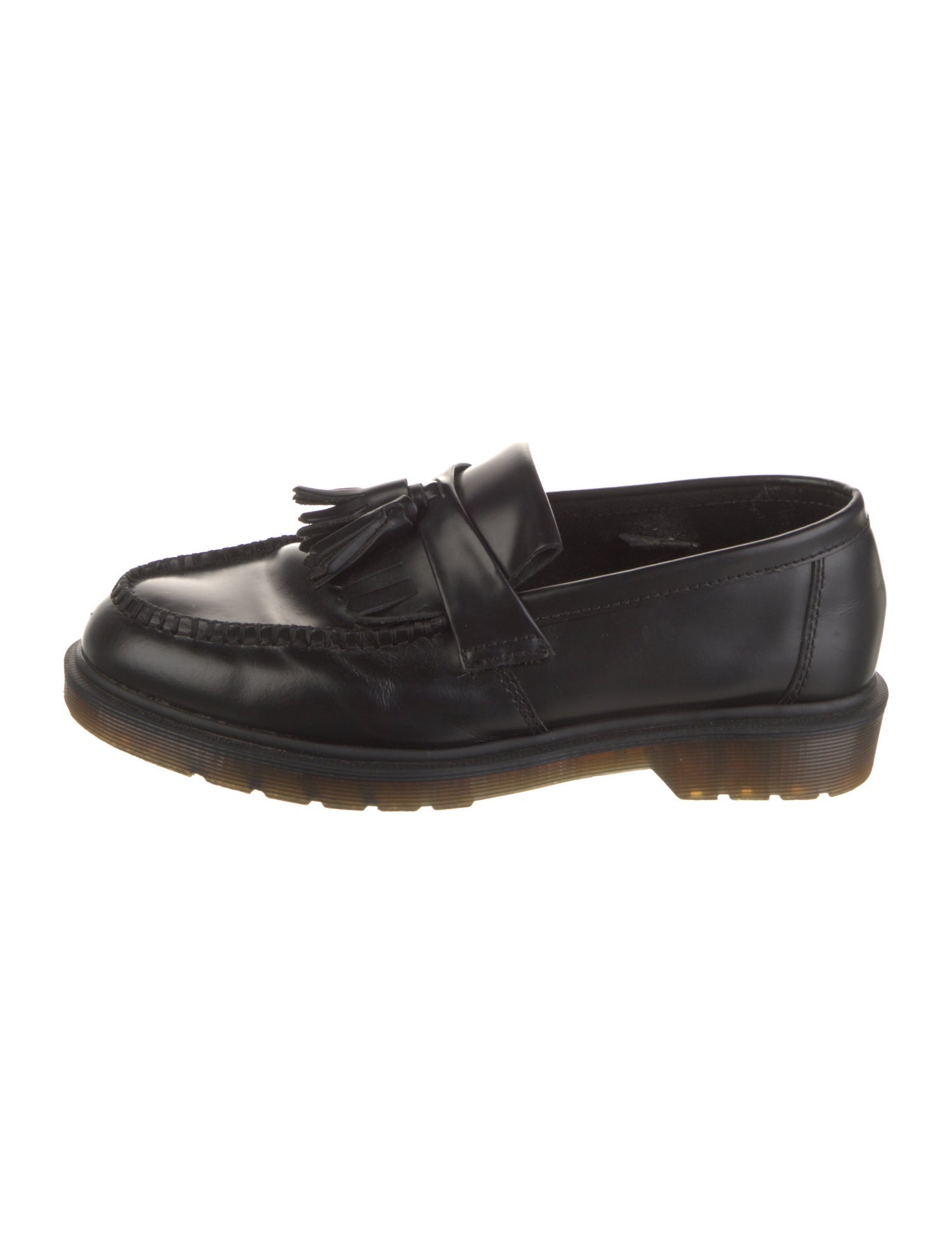 Dr. Martens Leather Tassel Accents Dress Loafers