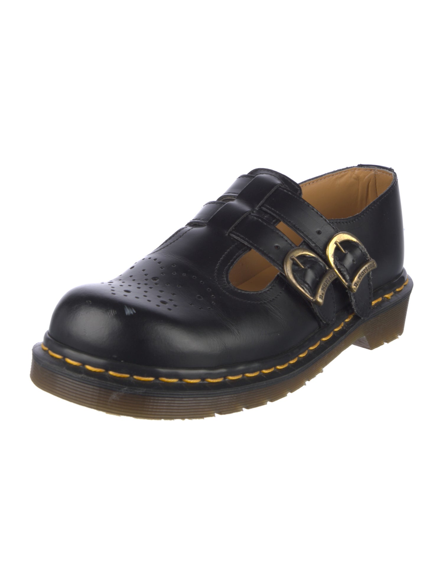 Dr. Martens Leather Cutout Accent Mary Jane Flats