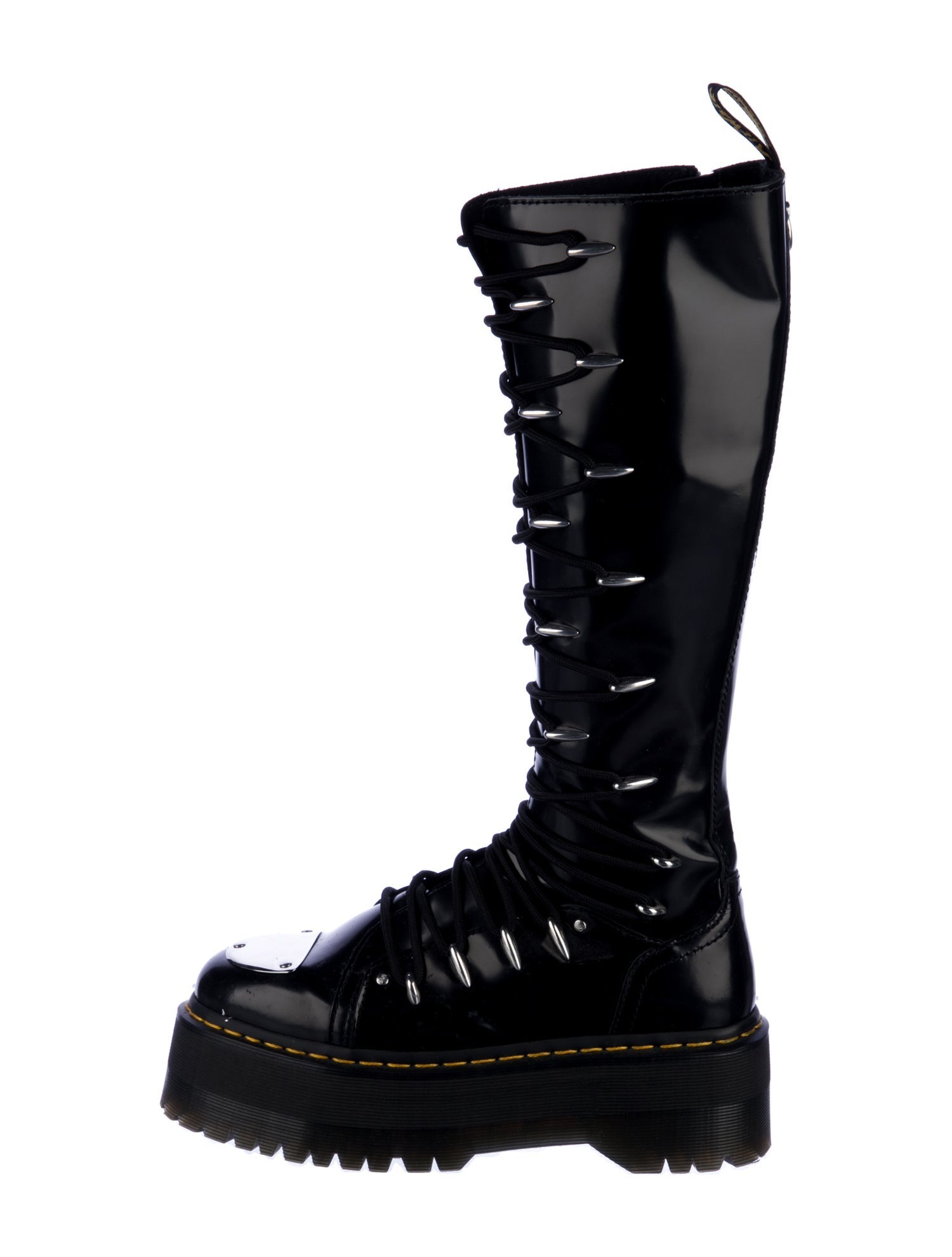 Dr. Martens Leather Studded Accents Combat Boots