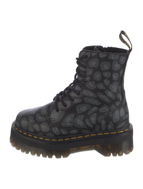 Dr. Martens Leather Printed Combat Boots
