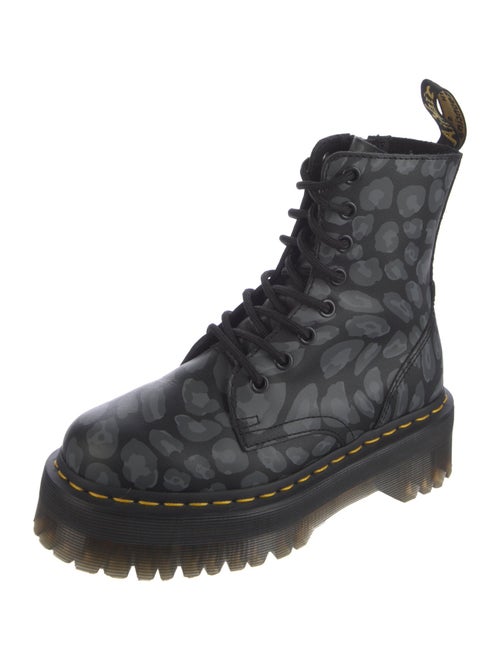 Dr. Martens Leather Printed Combat Boots