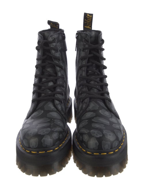 Dr. Martens Leather Printed Combat Boots