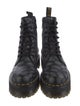 Dr. Martens Leather Printed Combat Boots