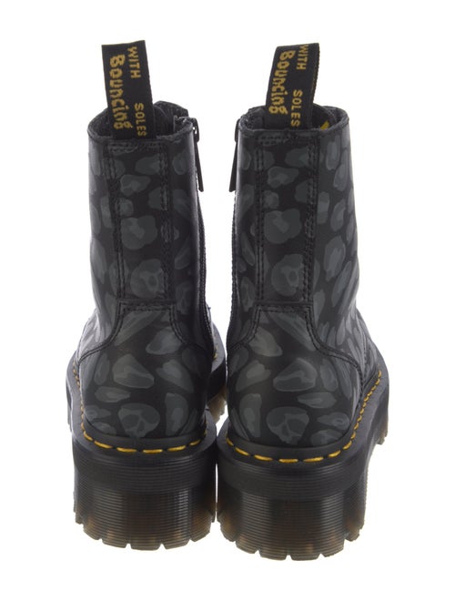 Dr. Martens Leather Printed Combat Boots
