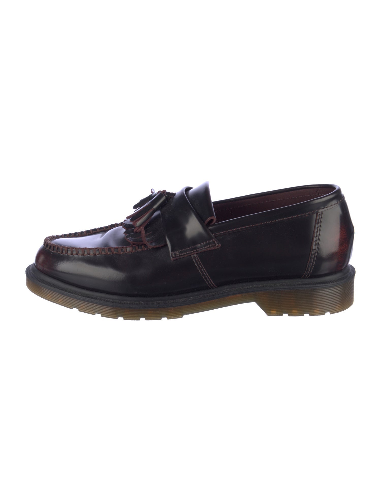 Dr. Martens Patent Leather Tassel Accents Dress Loafers