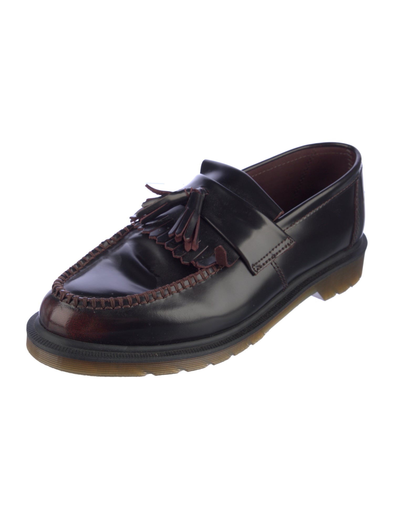 Dr. Martens Patent Leather Tassel Accents Dress Loafers