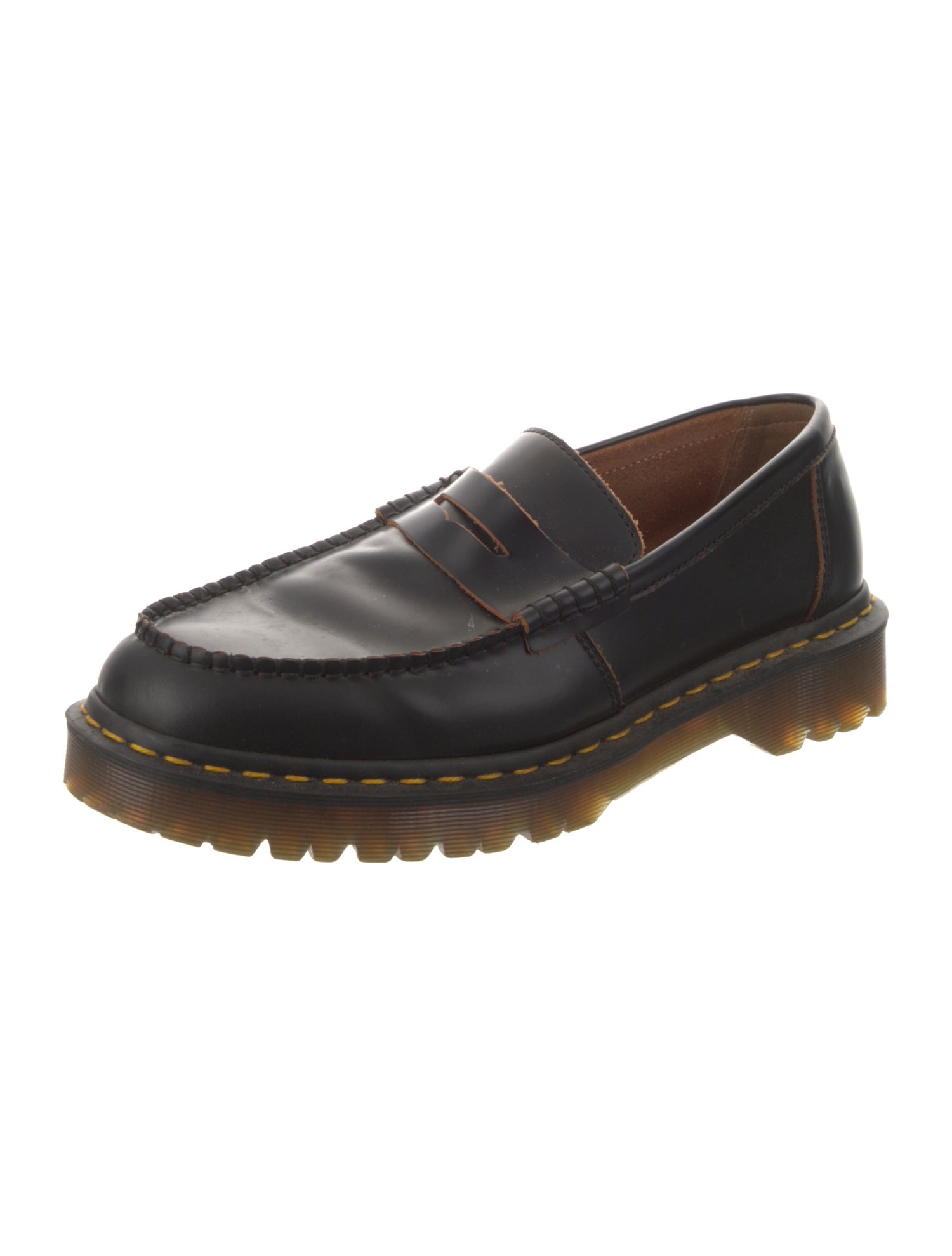 Dr. Martens Leather Fringe Trim Accent Loafers