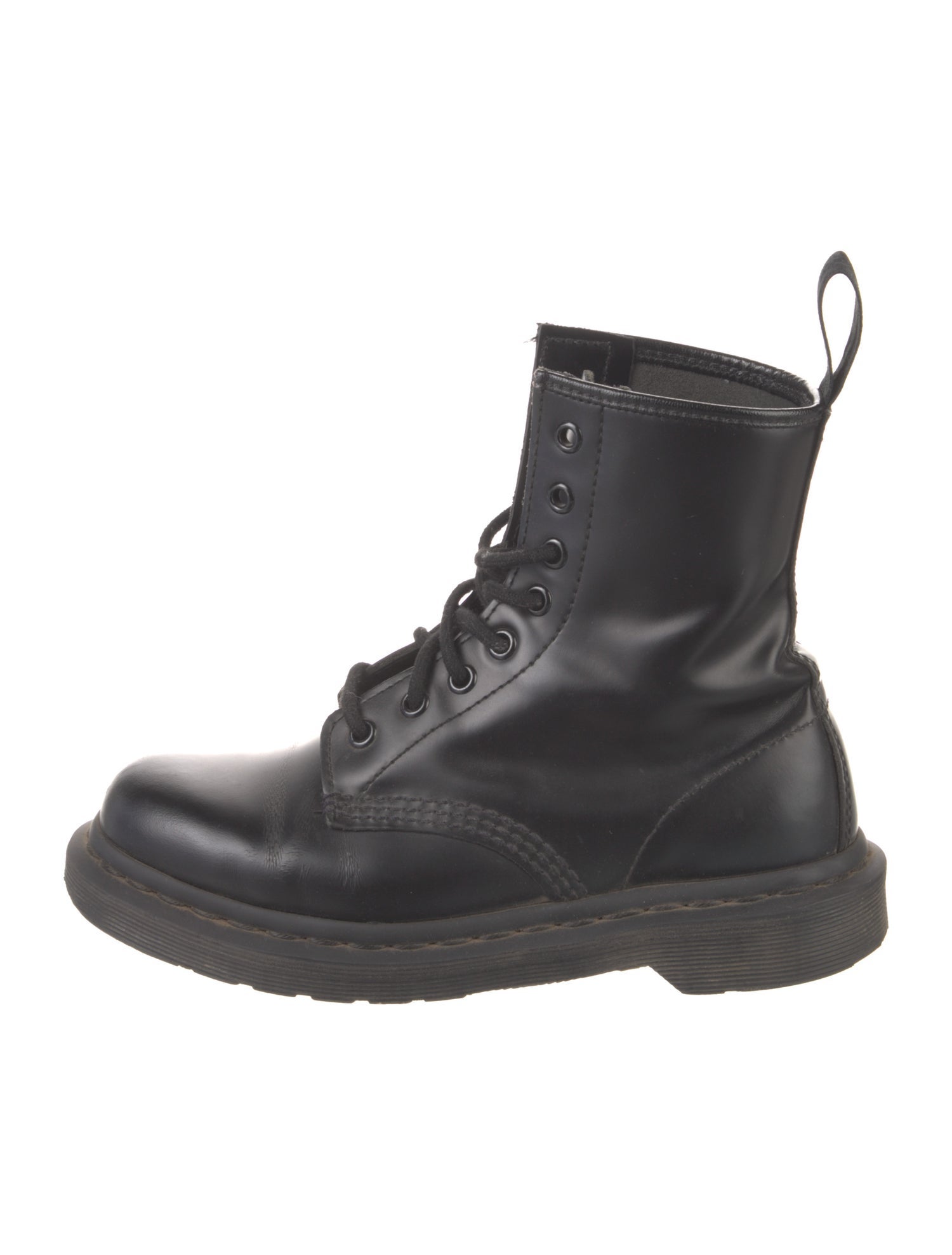 Dr. Martens Leather Grosgrain Trim Combat Boots