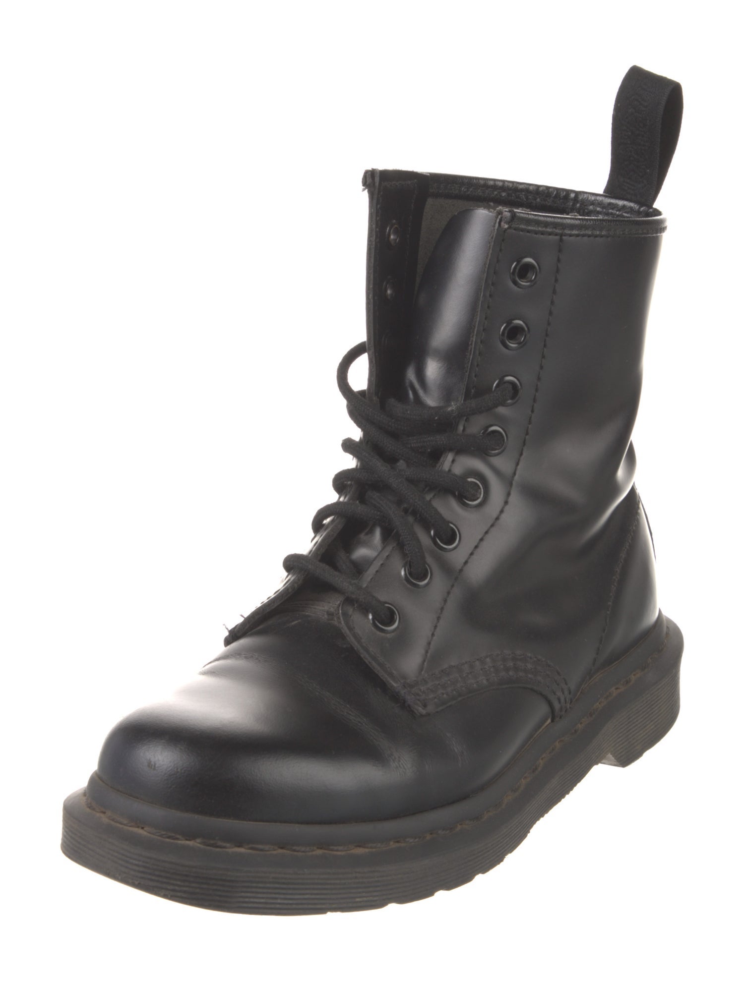 Dr. Martens Leather Grosgrain Trim Combat Boots
