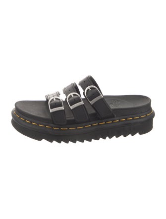 Dr. Martens Leather Whipstitch Trim Slides