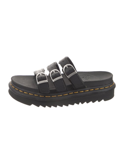 Dr. Martens Leather Whipstitch Trim Slides