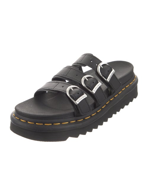Dr. Martens Leather Whipstitch Trim Slides