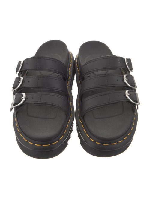 Dr. Martens Leather Whipstitch Trim Slides