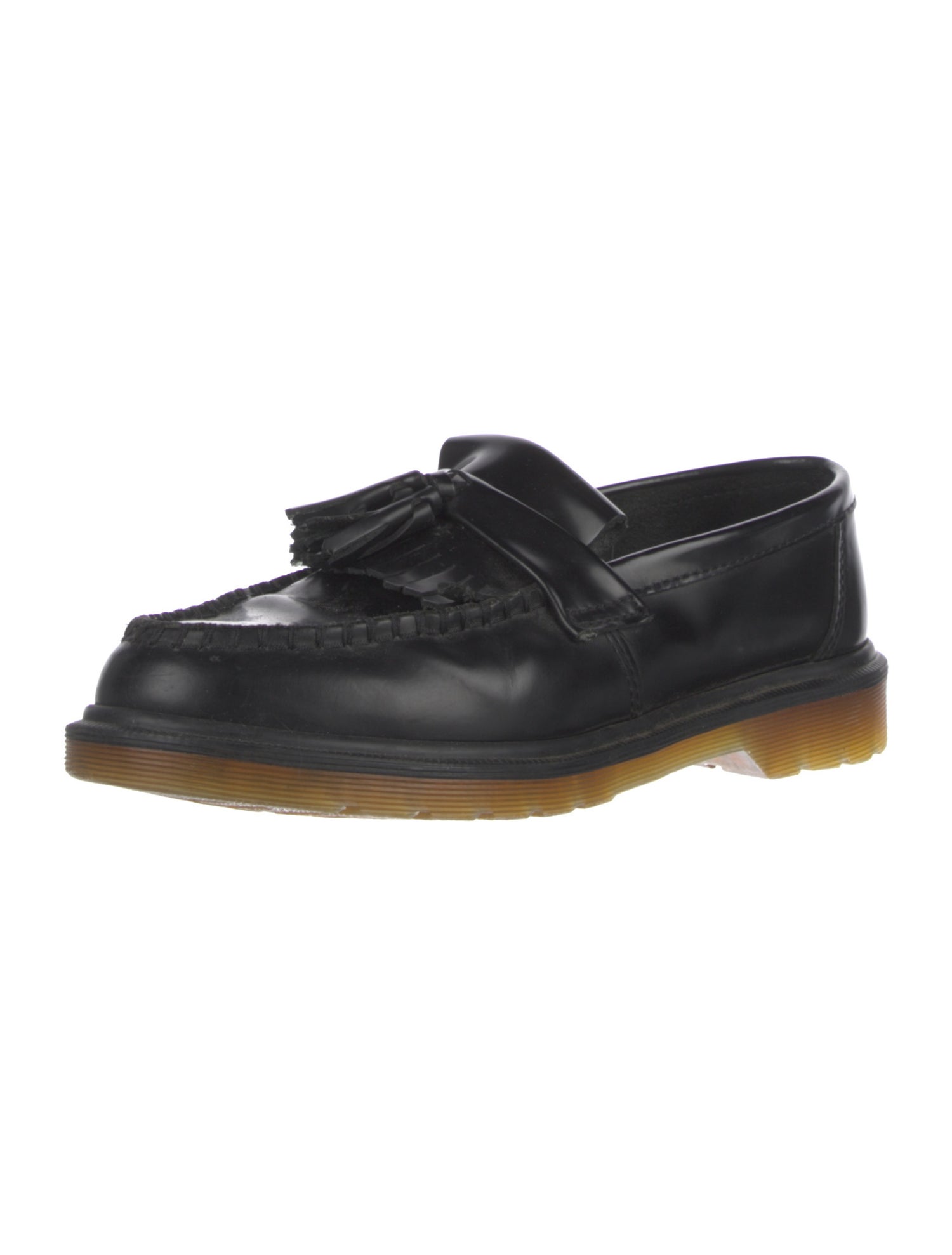 Dr. Martens Leather Tassel Accents Dress Loafers