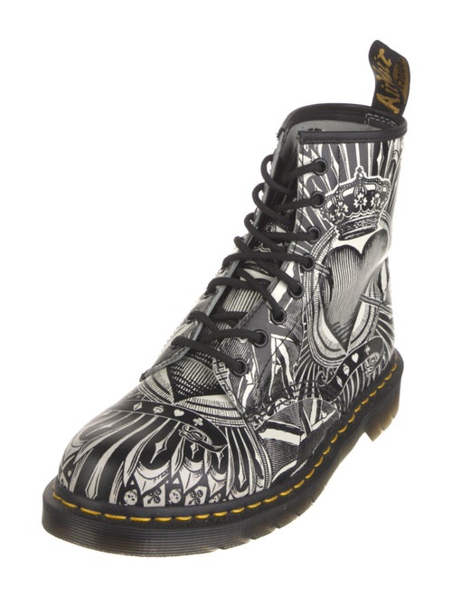 Dr. Martens Leather Printed Lace-Up Boots