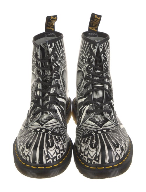 Dr. Martens Leather Printed Lace-Up Boots