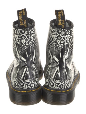 Dr. Martens Leather Printed Lace-Up Boots