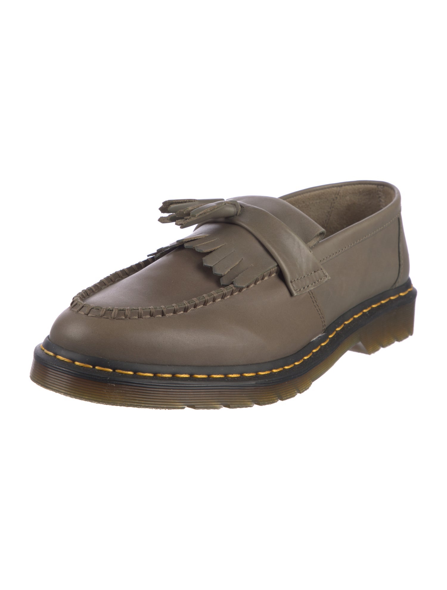 Dr. Martens Leather Tassel Accents Dress Loafers
