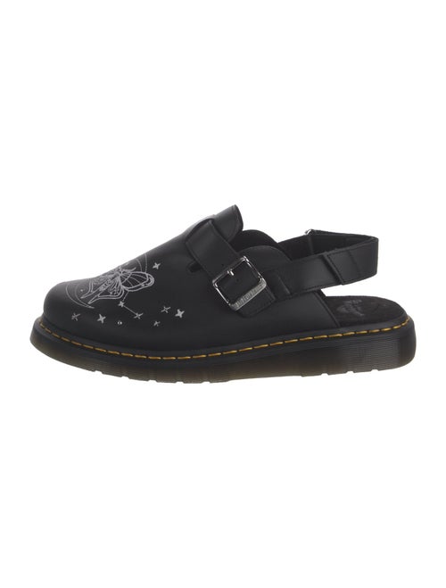 Dr. Martens Leather Fringe Trim Accent Slippers