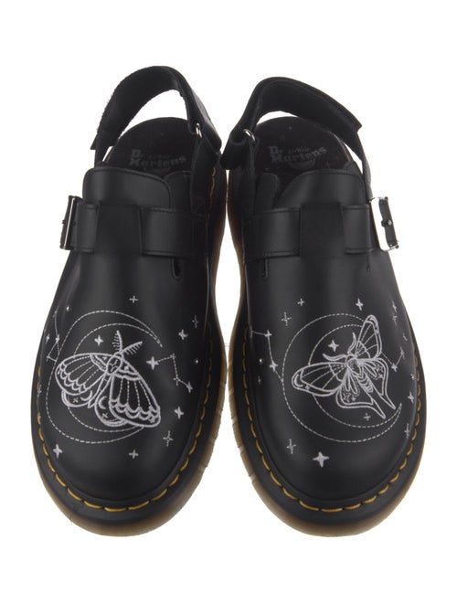 Dr. Martens Leather Fringe Trim Accent Slippers