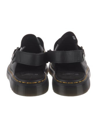 Dr. Martens Leather Fringe Trim Accent Slippers