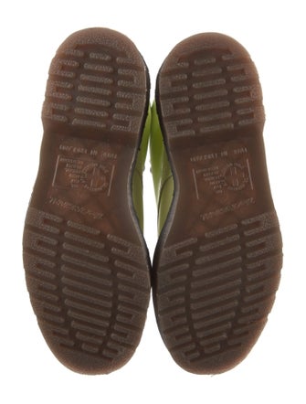 Dr. Martens Leather Colorblock Pattern Combat Boots