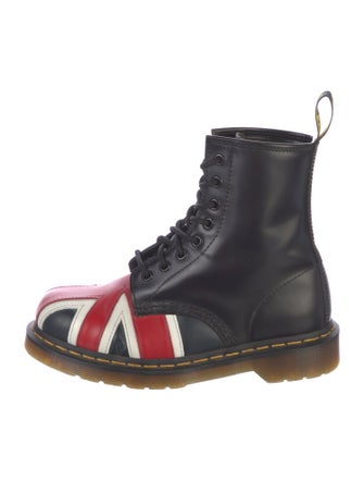 Dr. Martens Leather Patterned Combat Boots