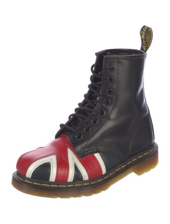 Dr. Martens Leather Patterned Combat Boots