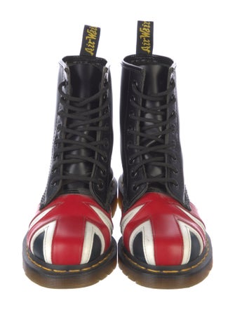 Dr. Martens Leather Patterned Combat Boots