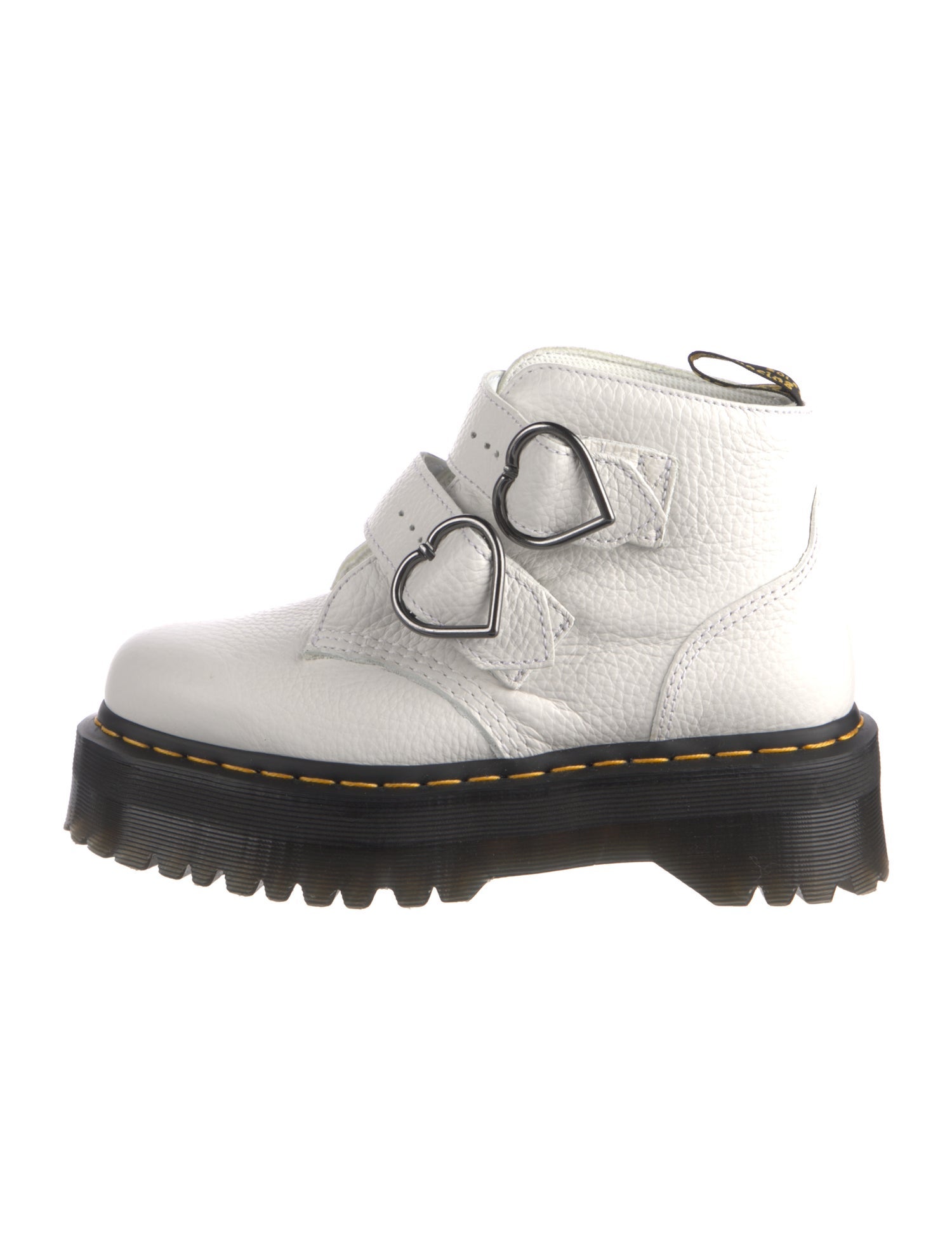 Dr. Martens Leather Colorblock Pattern Combat Boots