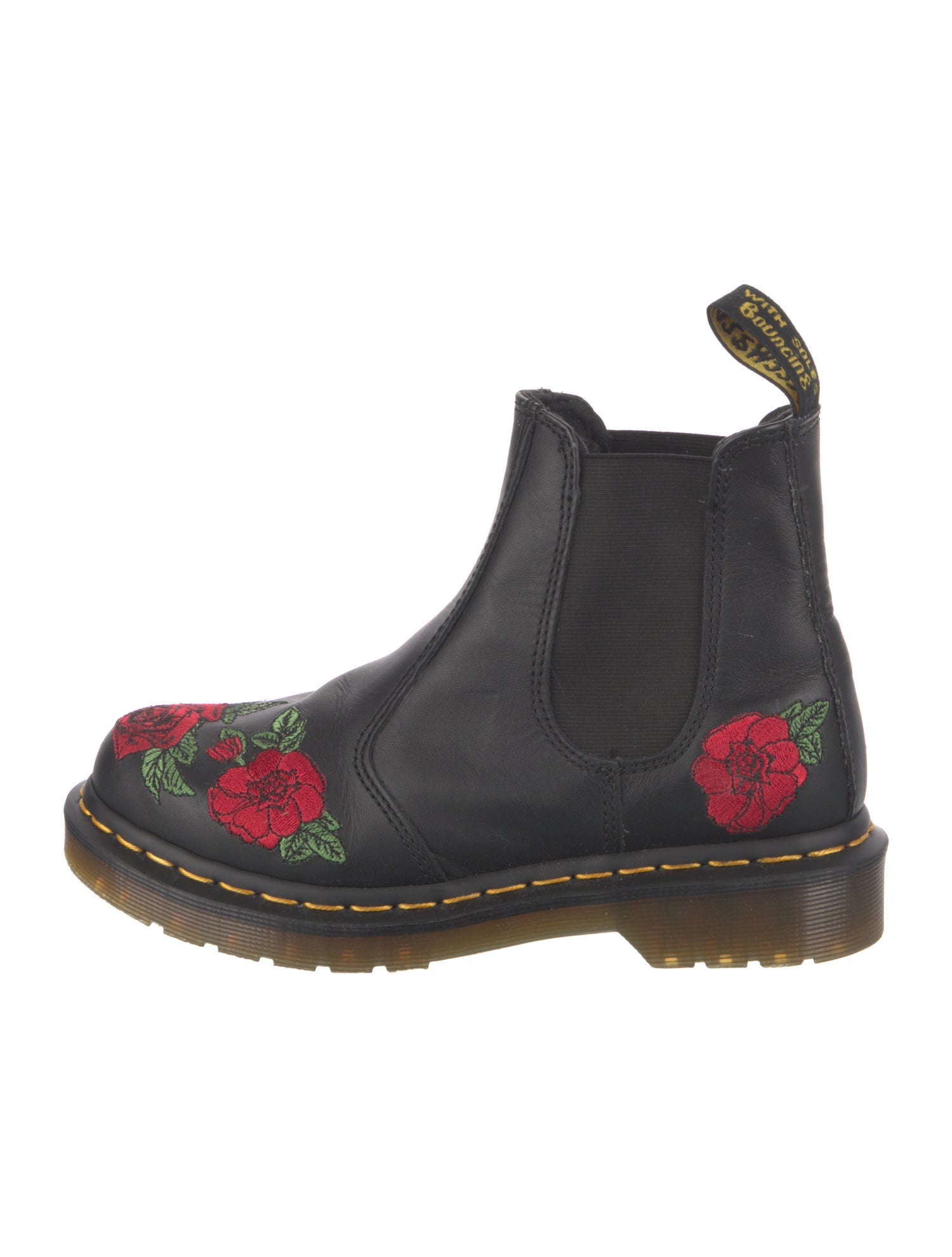 Dr. Martens Leather Floral Print Chelsea Boots