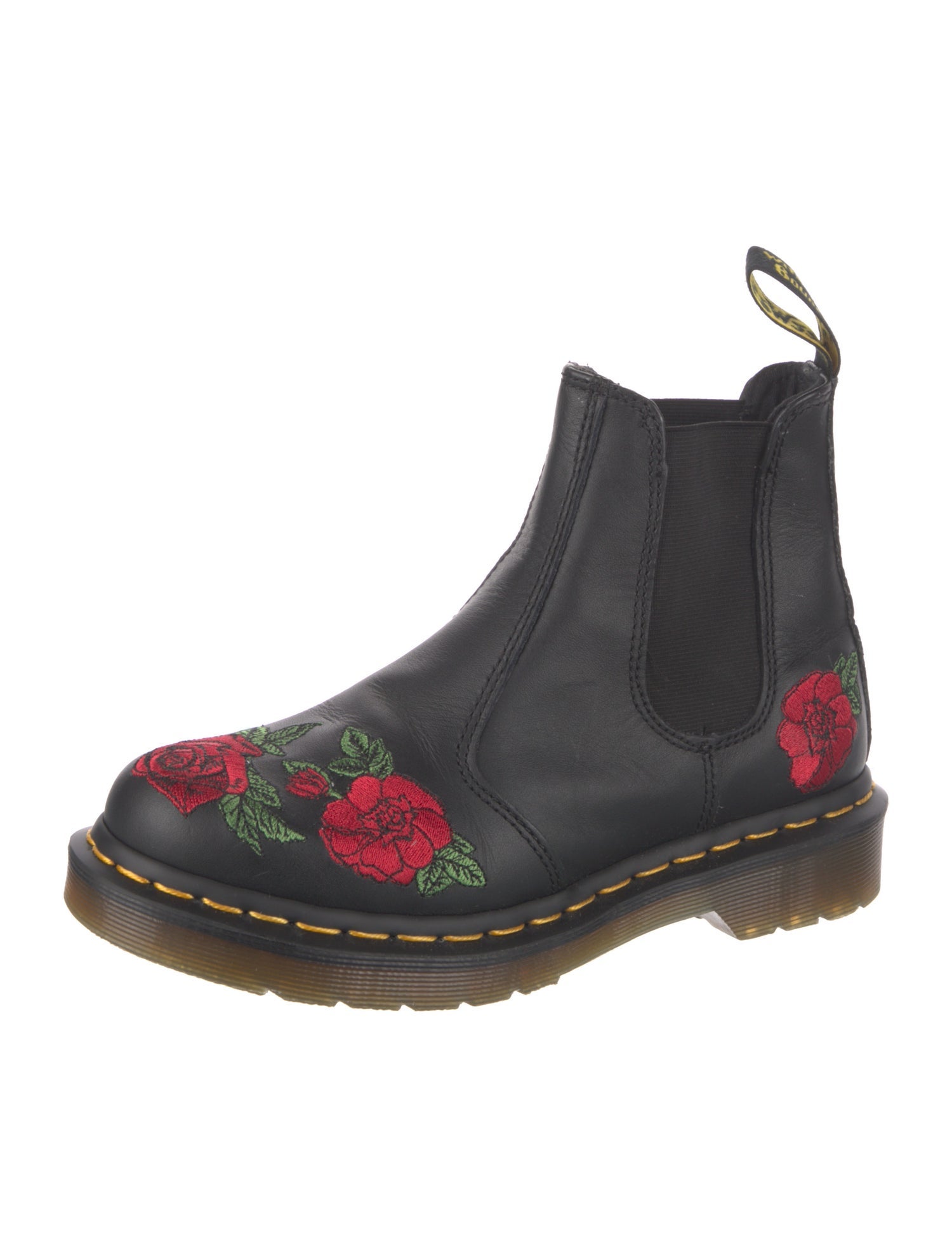 Dr. Martens Leather Floral Print Chelsea Boots
