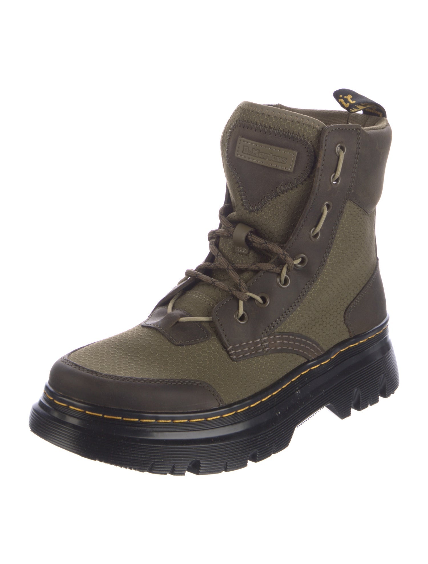 Dr. Martens Canvas Colorblock Pattern Hiking Boots