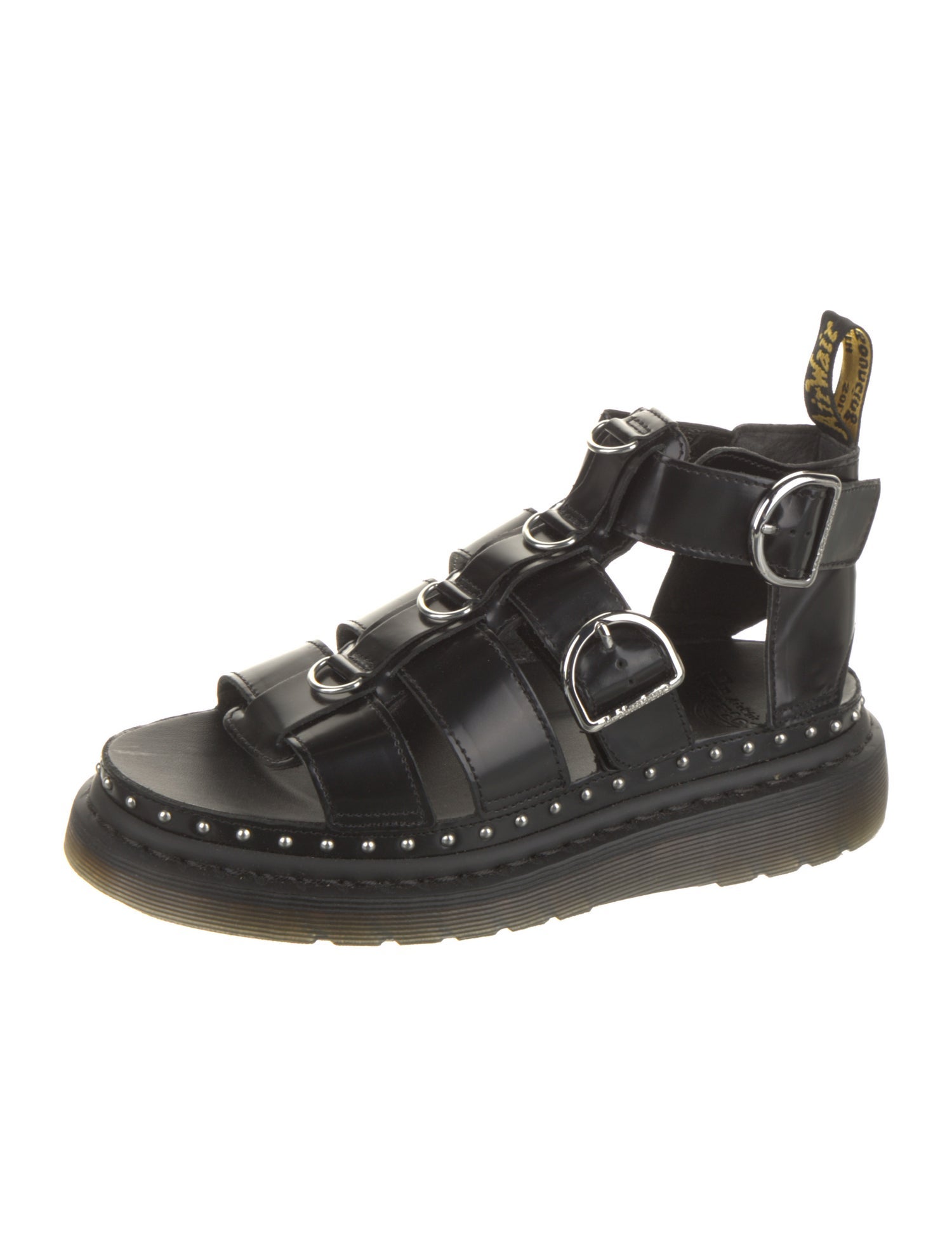 Dr. Martens Vegan Patent Leather Gladiator Sandals