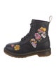 Dr. Martens Leather Floral Print Combat Boots