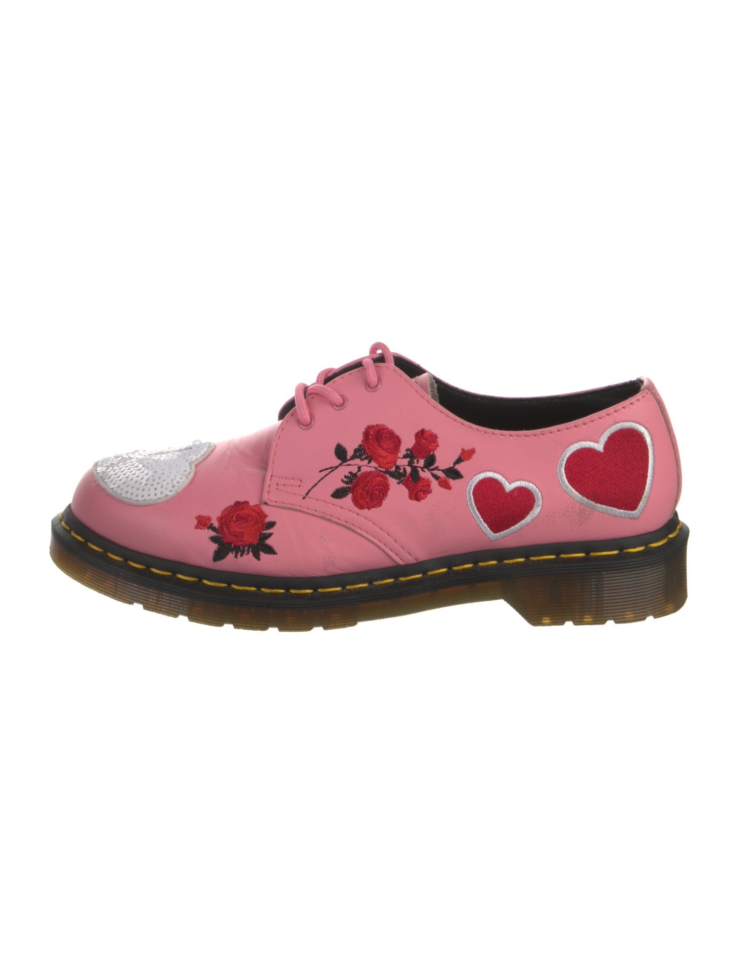 Dr. Martens Leather Floral Print Oxfords