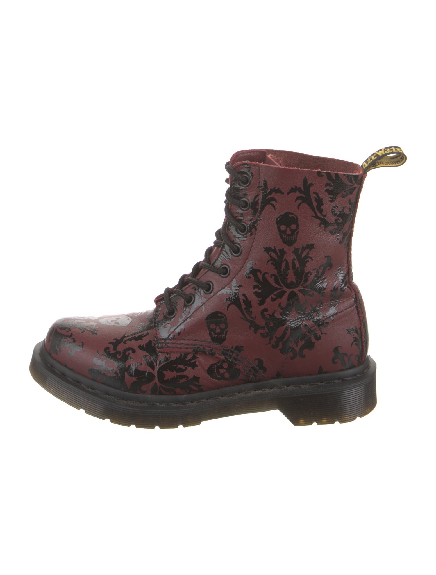 Dr. Martens Leather Printed Combat Boots