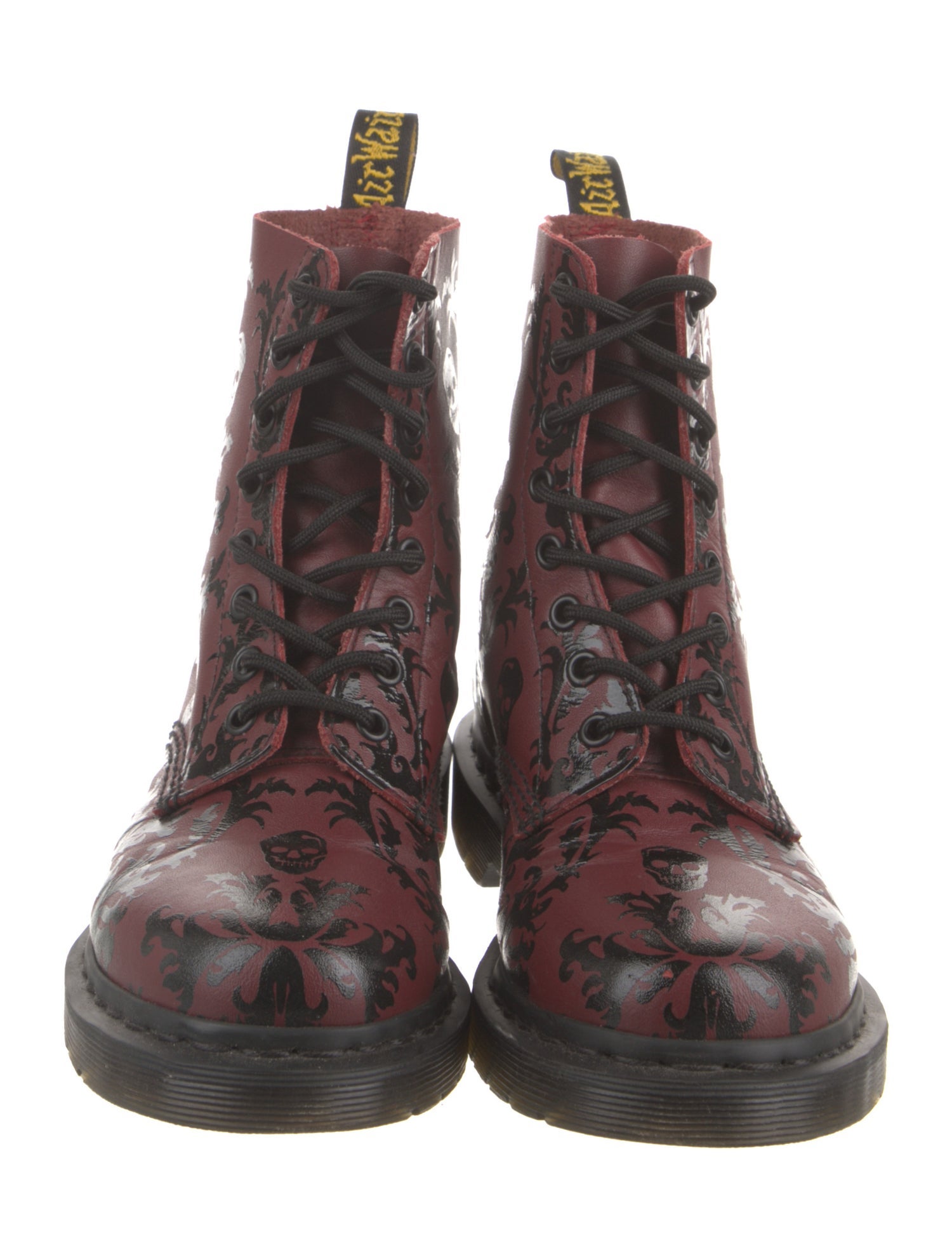 Dr. Martens Leather Printed Combat Boots