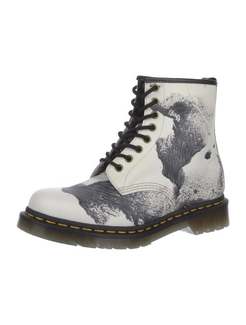 Dr. Martens Leather Printed Combat Boots