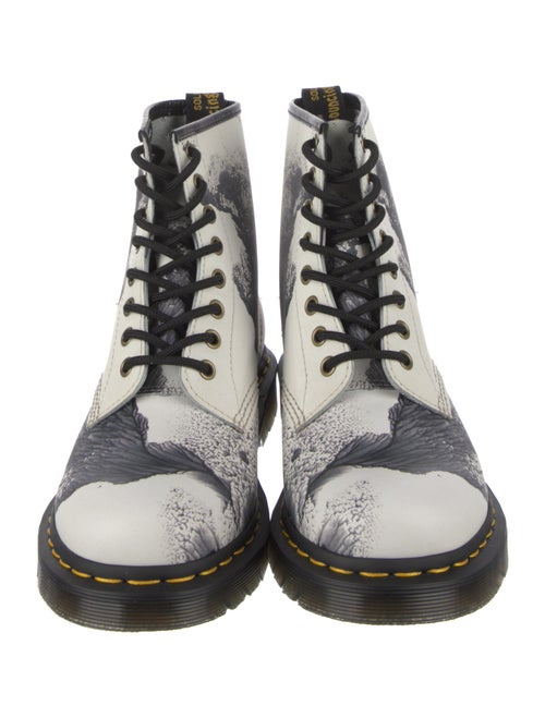 Dr. Martens Leather Printed Combat Boots