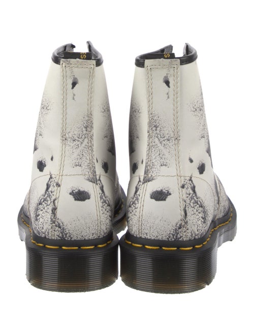 Dr. Martens Leather Printed Combat Boots