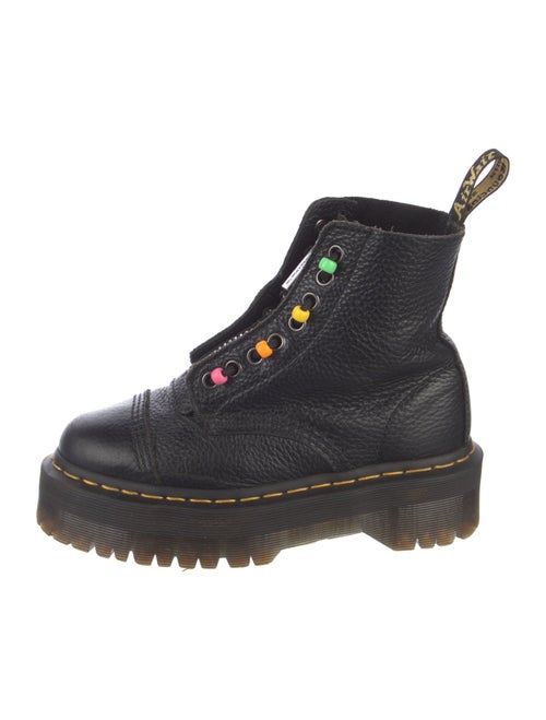 Dr. Martens Leather Beaded Accents Combat Boots