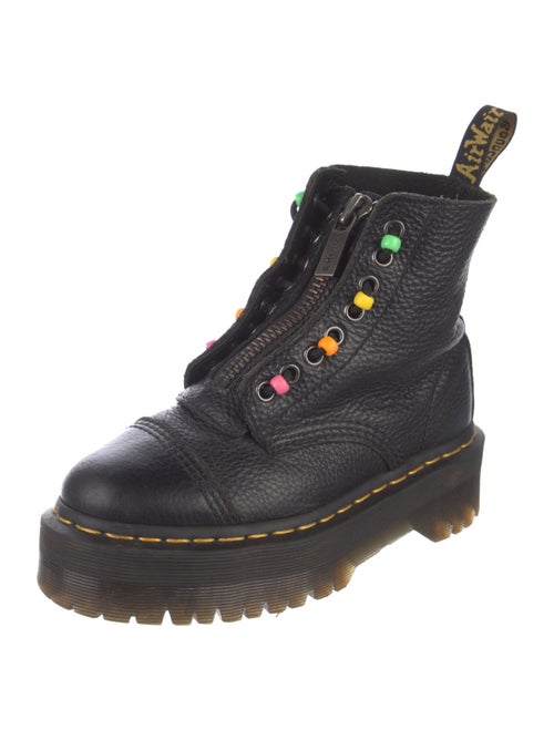 Dr. Martens Leather Beaded Accents Combat Boots