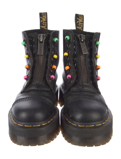 Dr. Martens Leather Beaded Accents Combat Boots