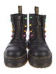 Dr. Martens Leather Beaded Accents Combat Boots