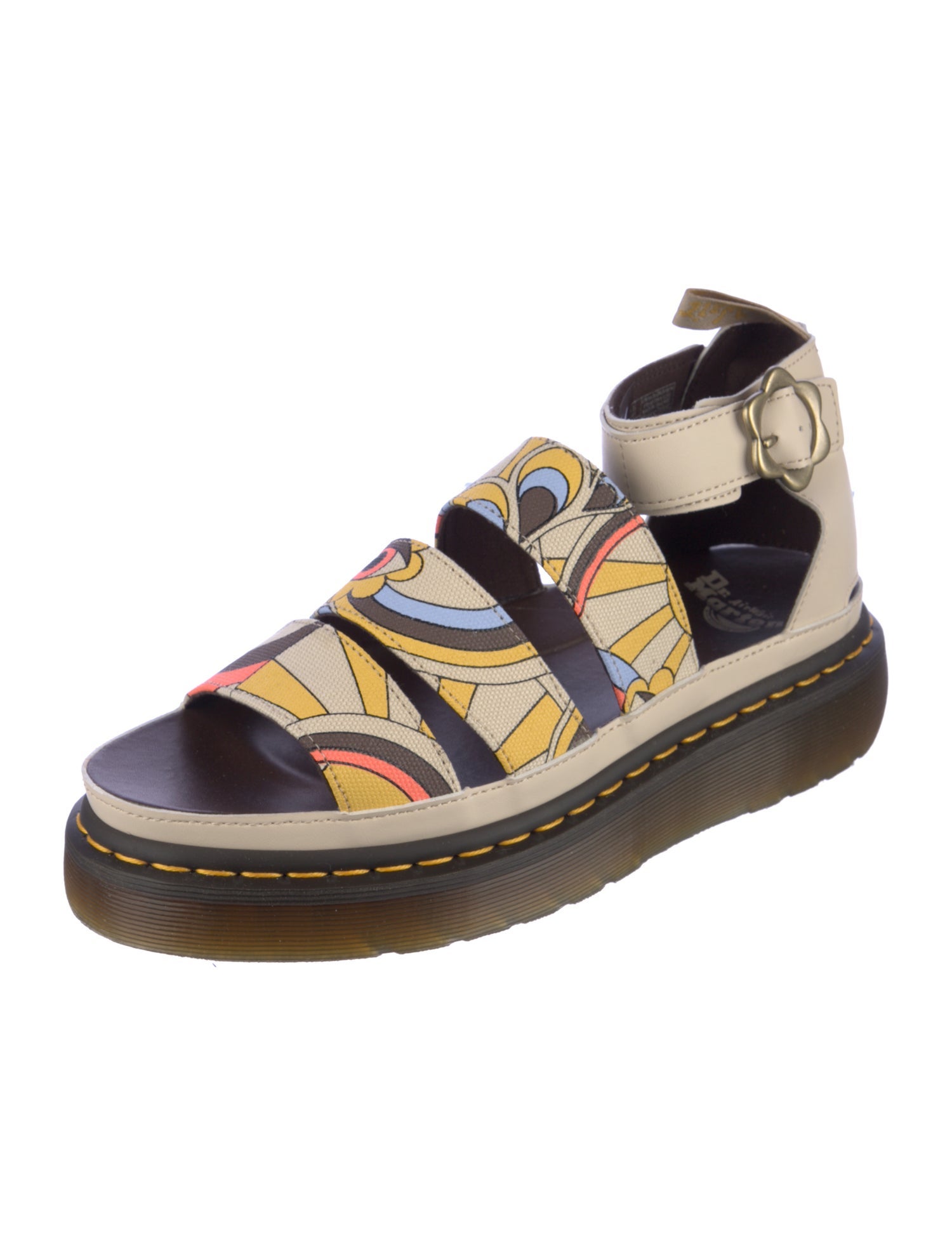Dr. Martens Leather Printed Sandals w/ Tags