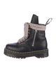 Dr. Martens Rick Owens X Dr. Martens Leather Colorblock Pattern Combat Boots